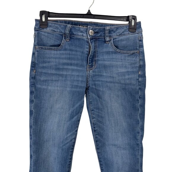 American Eagle Womens Next Level Stretch Jegging Jeans Size 6R Medium Wash Denim - Picture 10 of 14